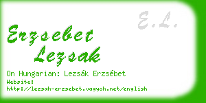erzsebet lezsak business card